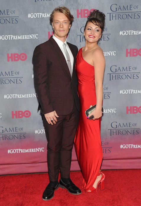 Jaime Winstone and Alfie Allen at the 'Game of Thrones' Season 4 premiere in New York City on March 18, 2014