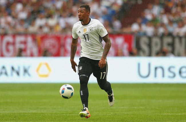 Jerome Boateng in action during a friendly match against Hungary on June 4, 2016 in Gelsenkirchen, Germany