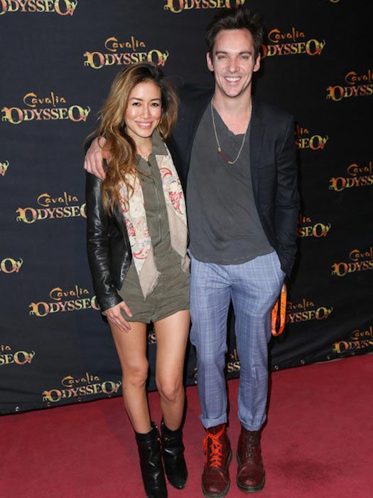 Jonathan Rhys Meyers and Maya Lane at the premiere of Cavalia's Odysseo on February 6, 2016