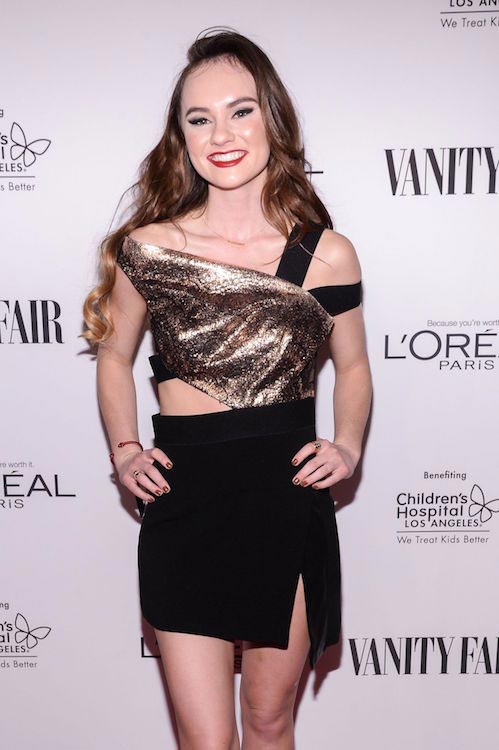 Madeline Carroll at Vanity Fair and L'Oreal Paris hosted DJ Night in Hollywood, California in February 2016
