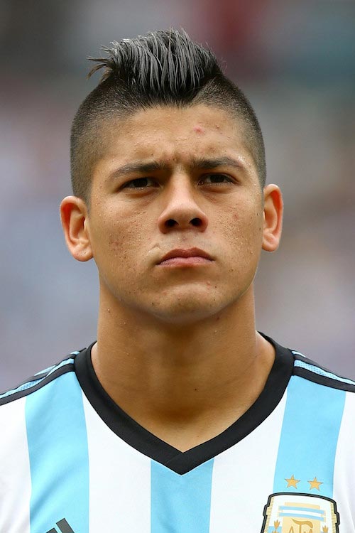 Marcos Rojo prior to a 2014 FIFA World Cup match between Argentina and Nigeria on June 25, 2014 in Porto Alegre, Brazil