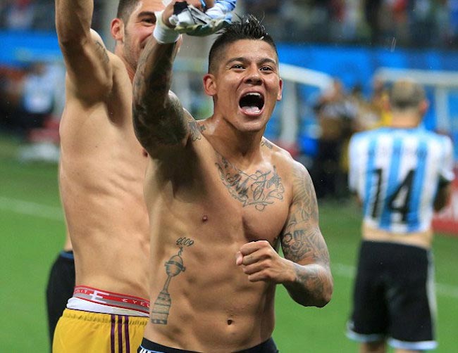 Marcos Rojo shirtless body