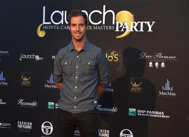 Richard Gasquet at the opening party of ATP Monte Carlo Masters on April 9, 2016