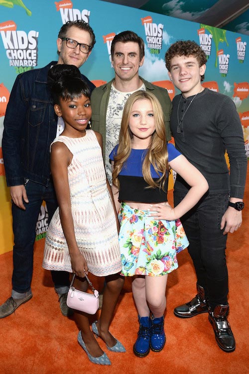 Riele Downs, Ella Anderson, Jeffery Brown, Cooper Barnes and Sean Ryan Fox at Nickelodeon's 2016 Kids' Choice Awards