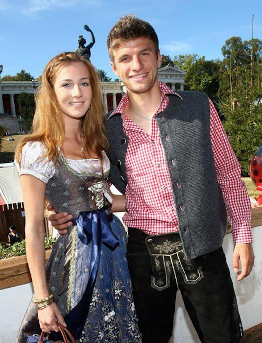 Thomas Muller and Lisa Trede in Oktoberfest in Germany