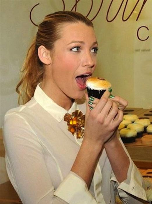 Blake Lively enjoying a treat