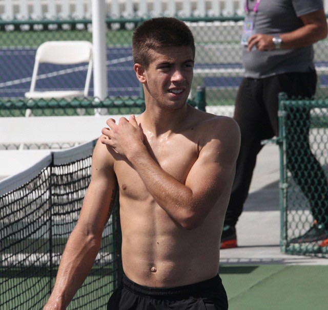 Borna Coric shirtless body