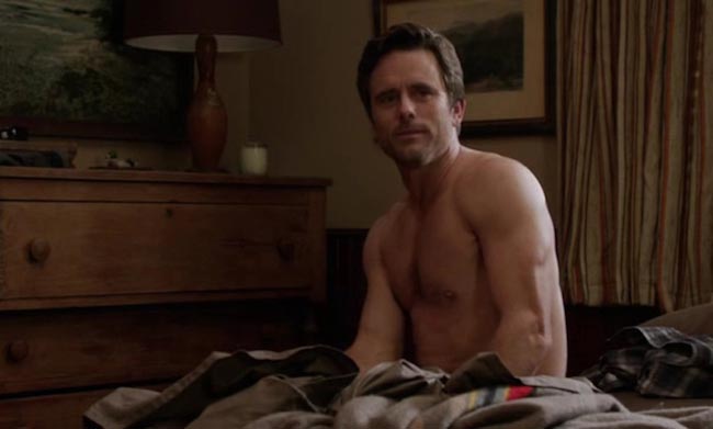 Charles Esten shirtless in a Nashville episode