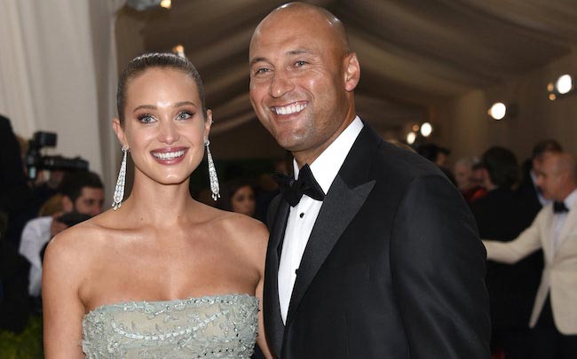 Derek Jeter and his wife Hannah Davis in 2016