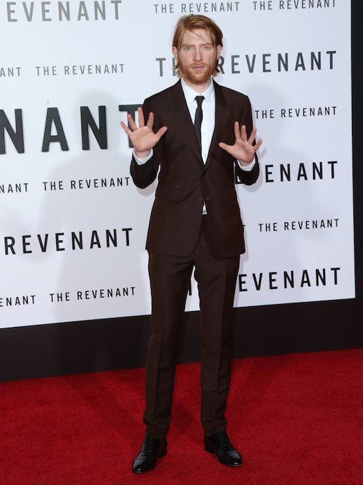 Domhnall Gleeson at the “The Revenant” premiere on December 16, 2015 in Hollywood