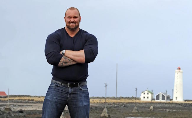 Hafthor Julius Bjornsson looks dapper