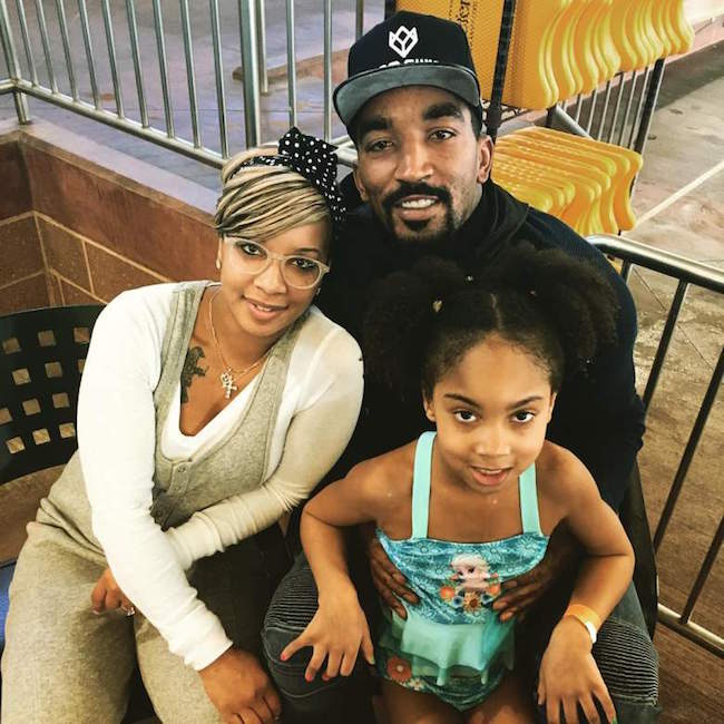 J. R. Smith, his wife Jewel Harris and their daughter Demi