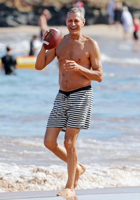 Jeff Goldblum shirtless in 2014