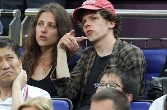 Jesse Eisenberg with Anna Strout