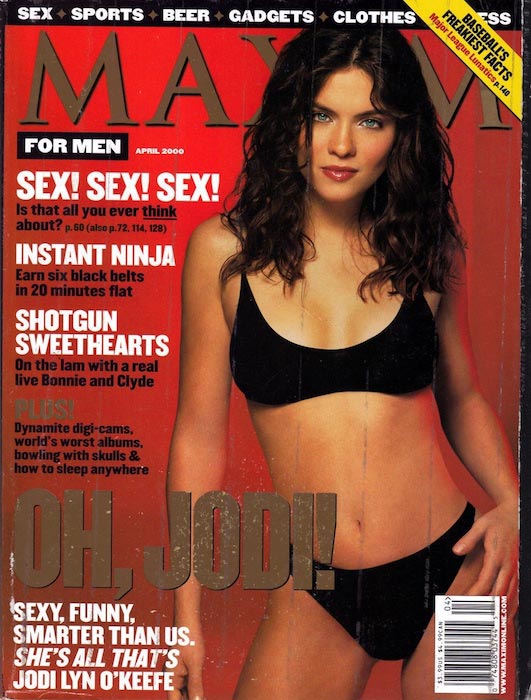 Jodi Lyn O’Keefe for the Maxim Magazine Cover in April 2000