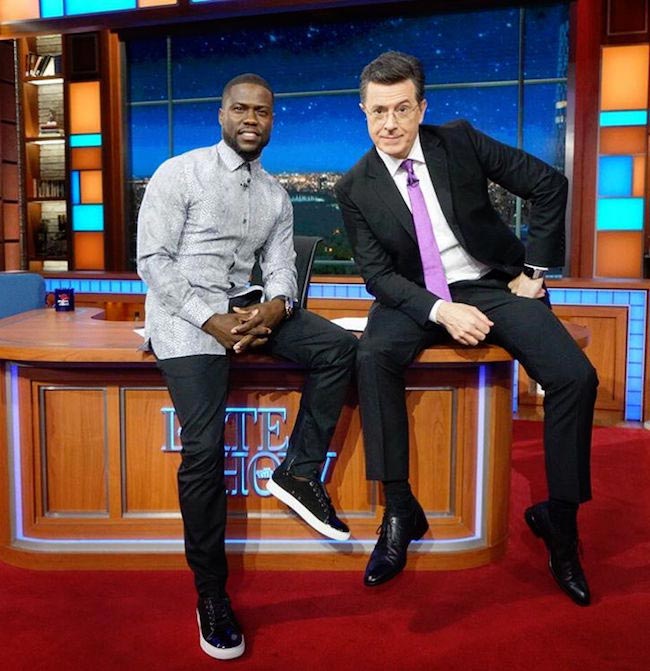 Kevin Hart on a talk show