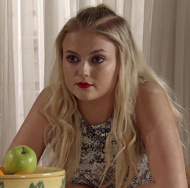 Lucy Fallon with food