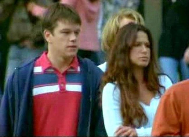 Rhona Mitra and Matt Damon in a shot from the 2003 movie “Stuck on You.”