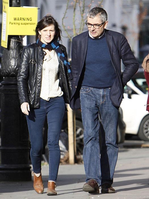 Rowan Atkinson and his girlfriend Louise Ford