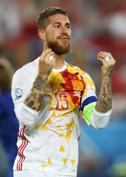Sergio Ramos during a UEFA Euro 2016 Group D match between Spain and Croatia on June 21, 2016