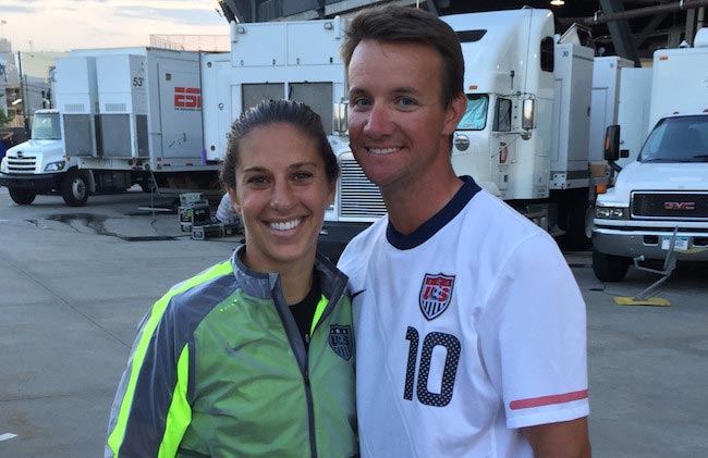 Carli Lloyd and Brian Hollins