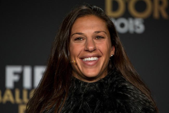 Carli Lloyd during a press conference before the FIFA Ballon d’Or Gala 2015