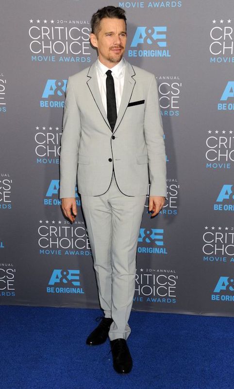 Ethan Hawke looks dashing in grey suit at the Critics Choice Awards 2015