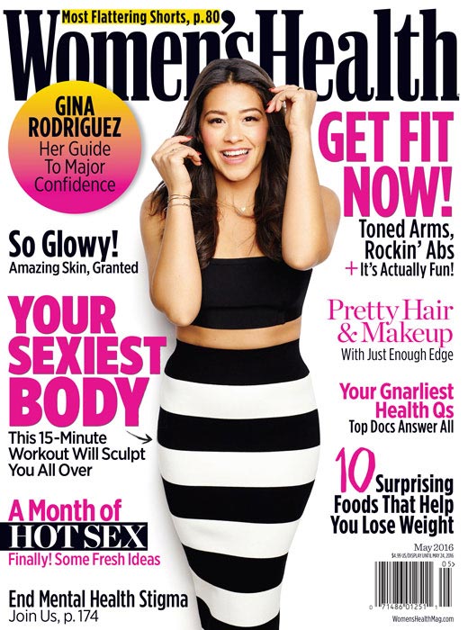 Gina Rodriguez Women's Health May 2016 cover