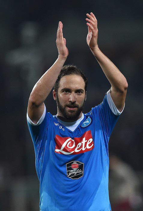 Gonzalo Higuain after a match between SSC Napoli and Torino FC on May 8, 2016 in Turin, Italy