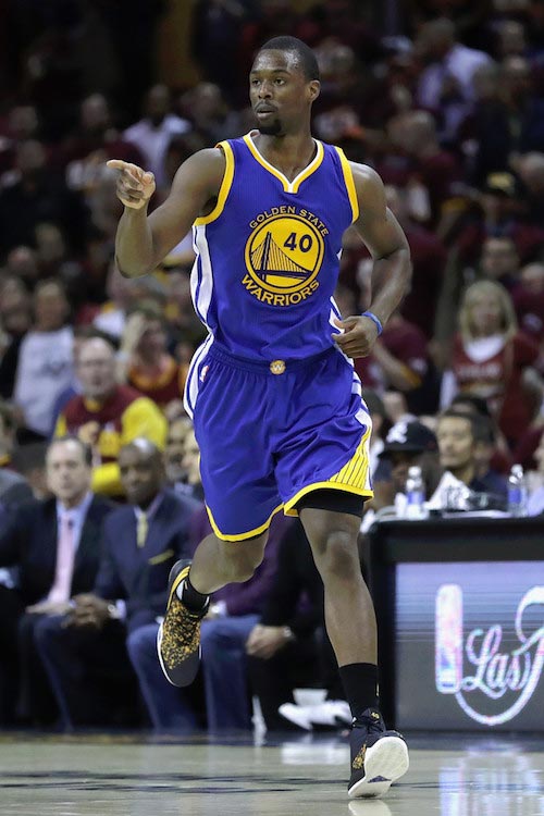 Harrison Barnes during Game 3 of the 2016 NBA Finals between Golden State Warriors and Cleveland Cavaliers on June 8, 2016