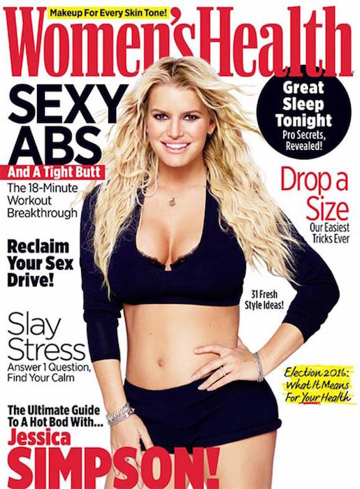 Jessica Simpson on the Women's Health September 2016 Cover