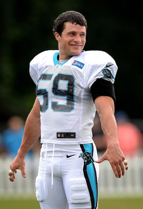 Luke Kuechly on the fields