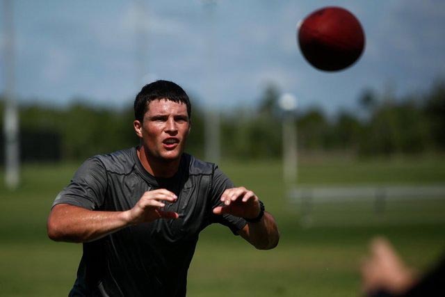 Luke Kuechly training