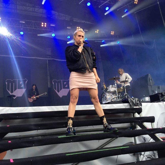 MØ performs during a concert