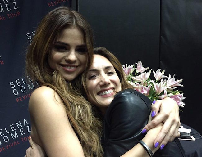 Selena Gomez with her trainer