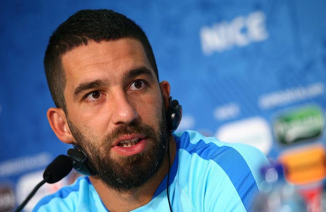 Arda Turan during a press conference for Turkey on June 16, 2016 in Nice, France