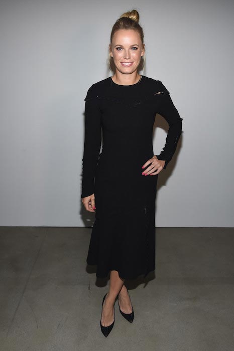 Caroline Wozniacki at the Prabal Gurung fashion show on September 11, 2016