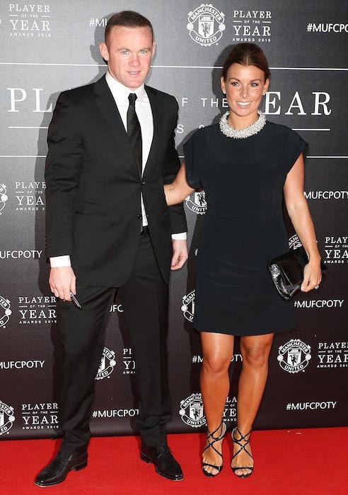 Coleen Rooney and husband Wayne Rooney Manchester United Player of the Year awards May 2016