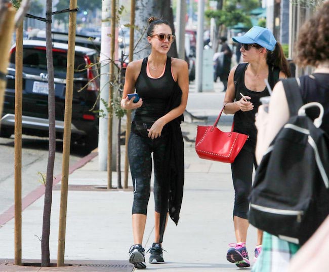 Jessica Alba after a workout session out in Los Angeles on February 28, 2016