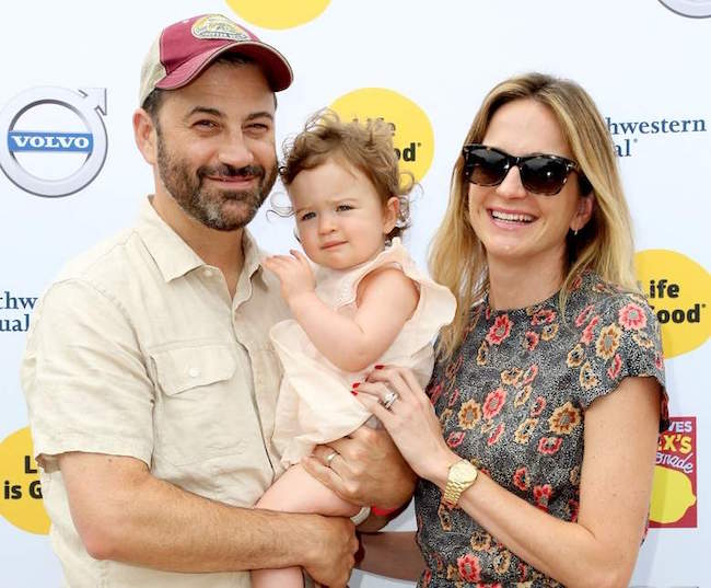 Jimmy Kimmel with wife and daughter