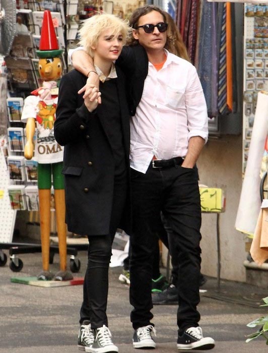 Joaquin Phoenix and Allie Teilz in 2014