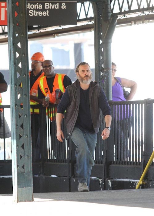 Joaquin Phoenix on the set of "You Were Never Really Here" in New York on August 29, 2016