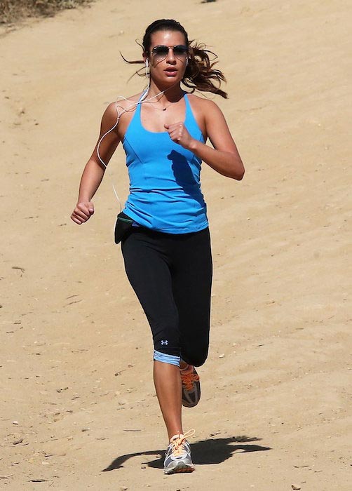Lea Michele running