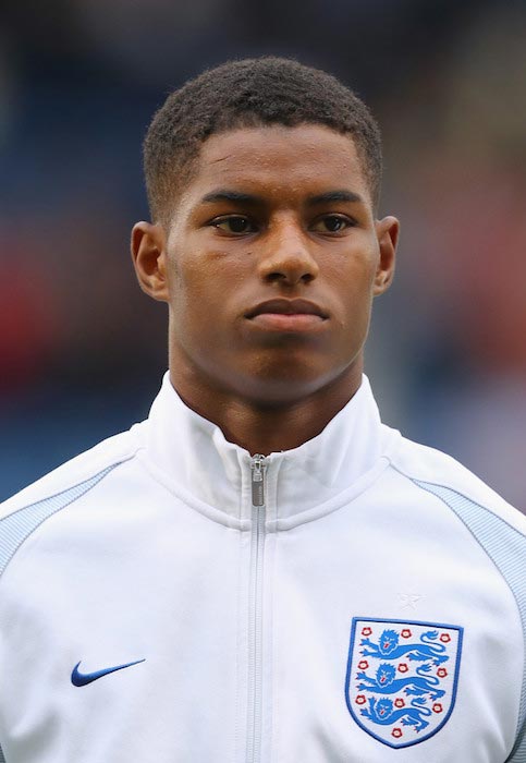 Marcus Rashford prior to a match between England U21 and Norway U21 on September 6, 2016 in Colchester, England