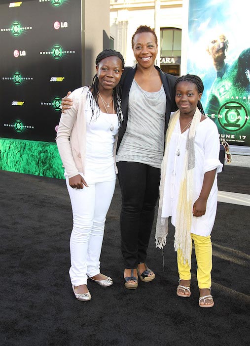 Marianne Jean-Baptiste at the "Green Lantern" world premiere with her daughters in Los Angeles on June 15, 2011