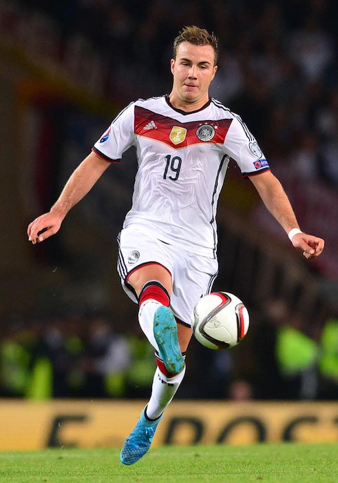 Mario Gotze during the EURO 2016 Qualifier between Germany and Scotland on September 7, 2015