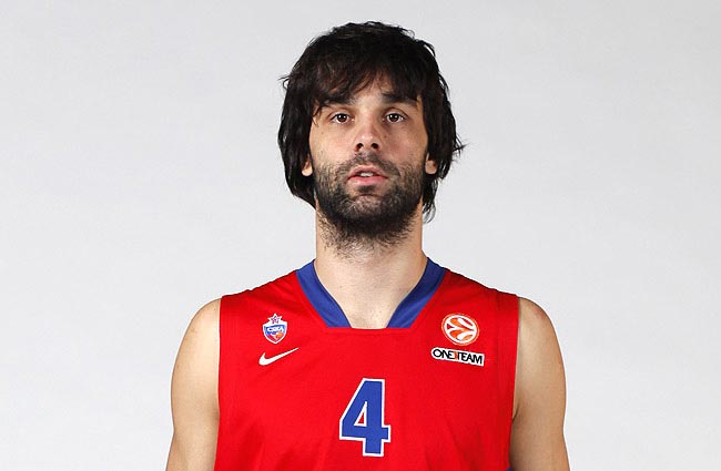 Milos Teodosic during a photoshoot for team CSKA Moscow before the start of 2014-2015 Euroleague season