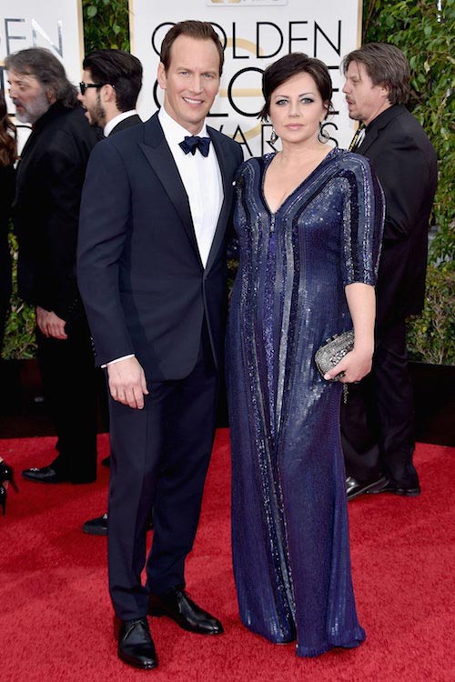 Patrick Wilson with wife Dagmara Dominczyk at the Golden Globes in January 2016