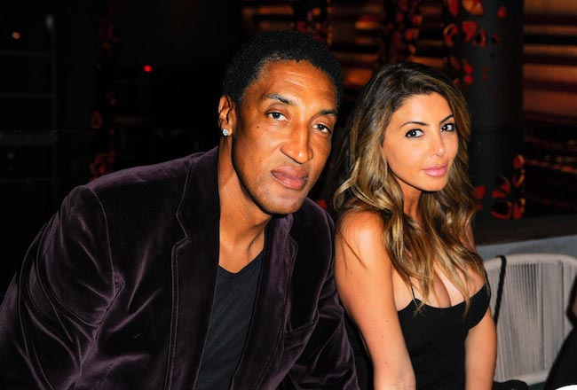 Scottie Pippen with his wife Larsa Pippen on March 16, 2016 in Miami