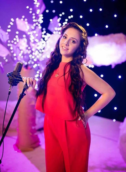 Singer BiBi during the filming of the soundtrack of the Star Darlings in 2016